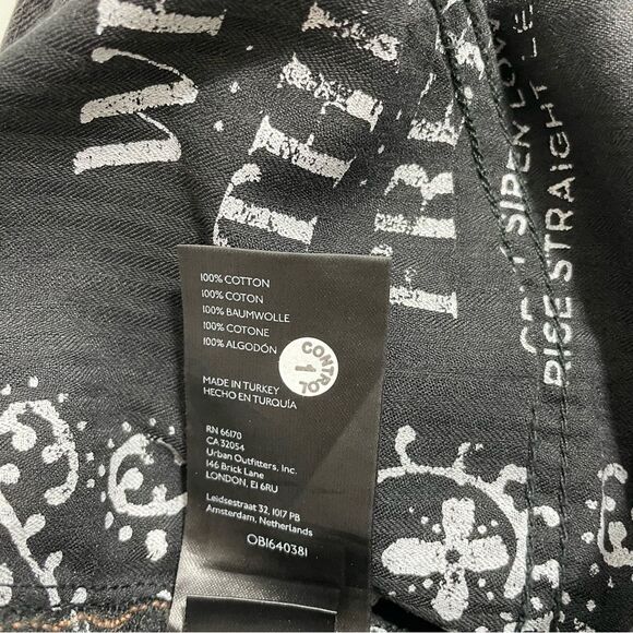 NWT‎ We The Free Jeans Size 25 Free People Black Curvy Siren Low Rise Straight - Picture 9 of 9